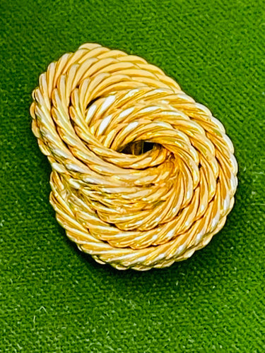 Gold Twisted Circles Clip On Earrings Devil's Details